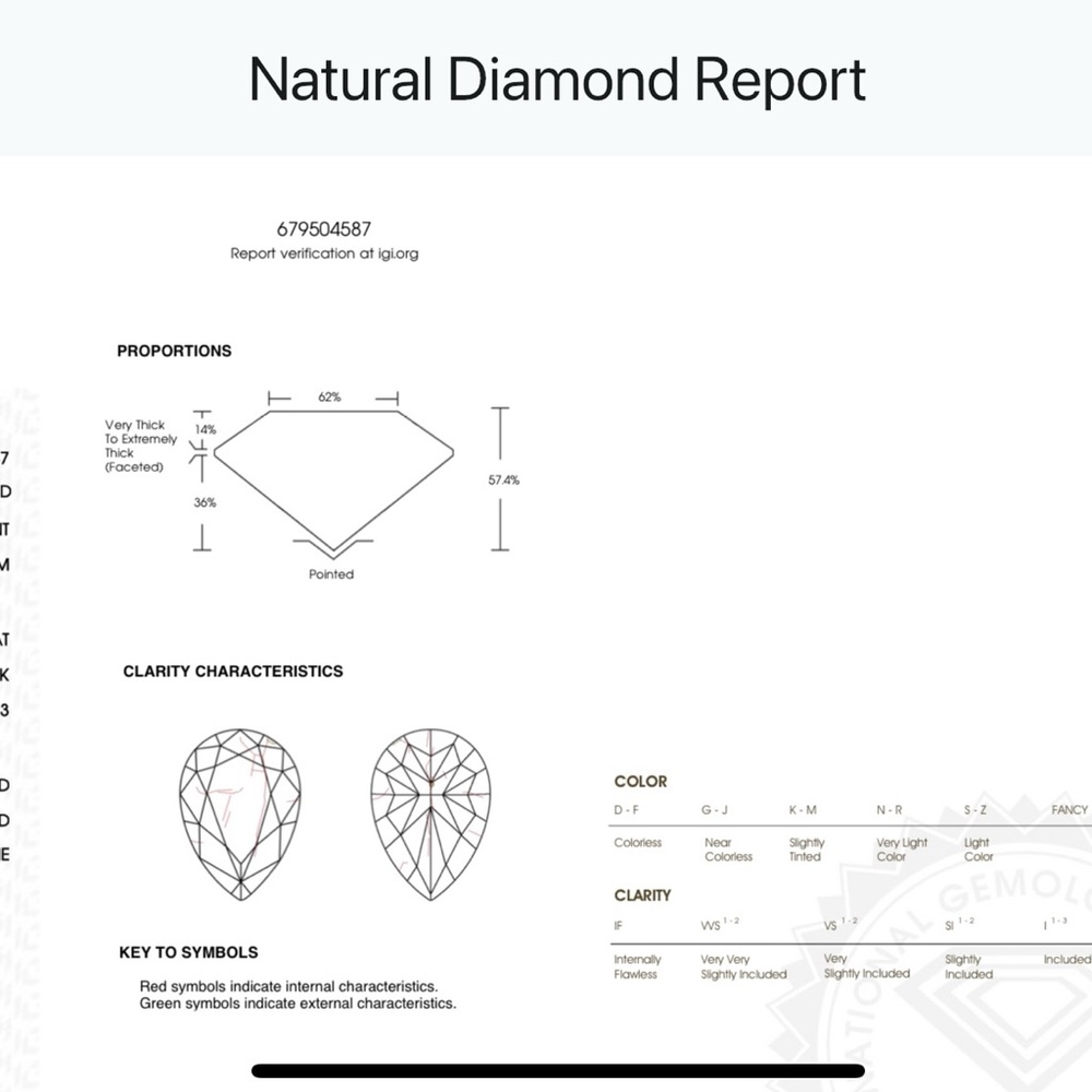 Natural Fancy Pink Pear Diamond .21ct (Very Rare)